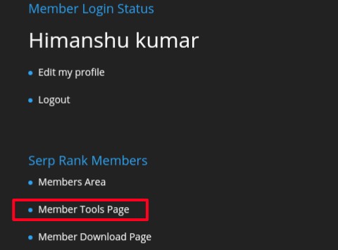 members tool page par click kare