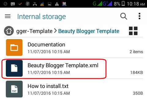 blogger xml file temlate
