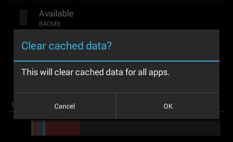 clear catched data