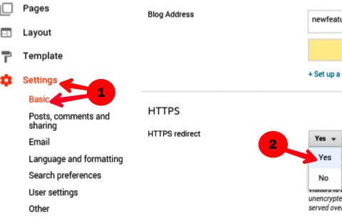 click on setting >> basic and infront of http choose yes