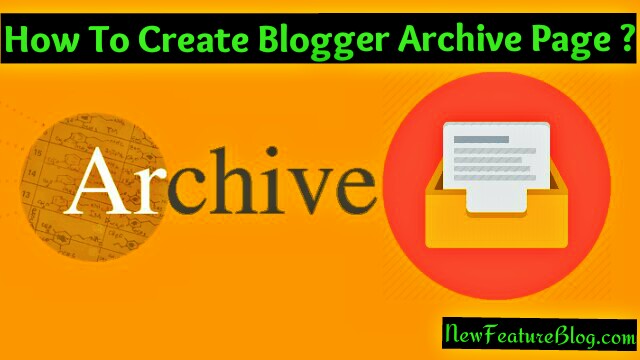 blogger archive ya sitemap page kaise banaye