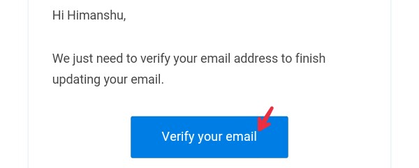 click on verify your email