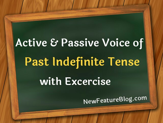 active passive voice of past indefinite tense