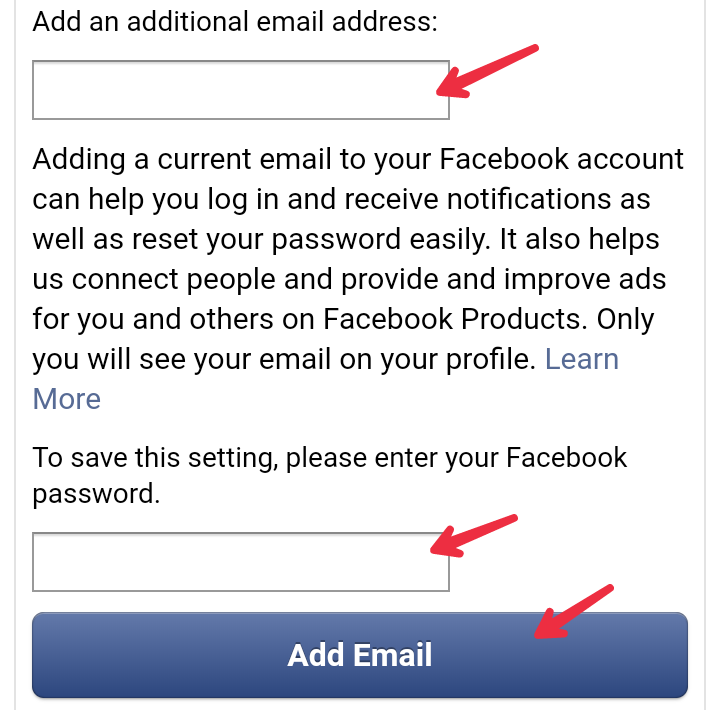 facebook me new email address add kare