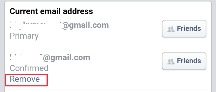 facebook se old email remove kare