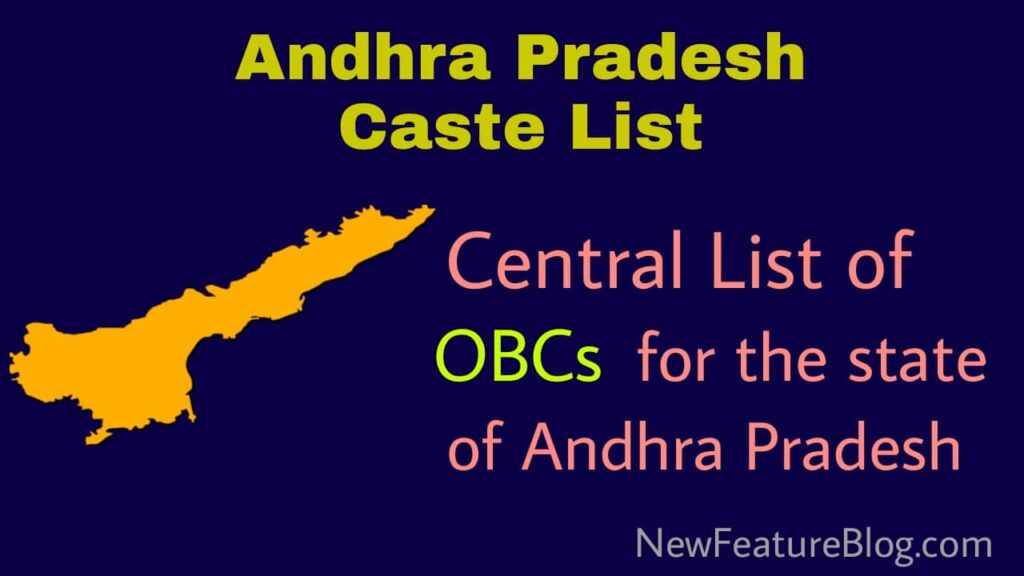 Central List of OBCs in Andhra Pradesh