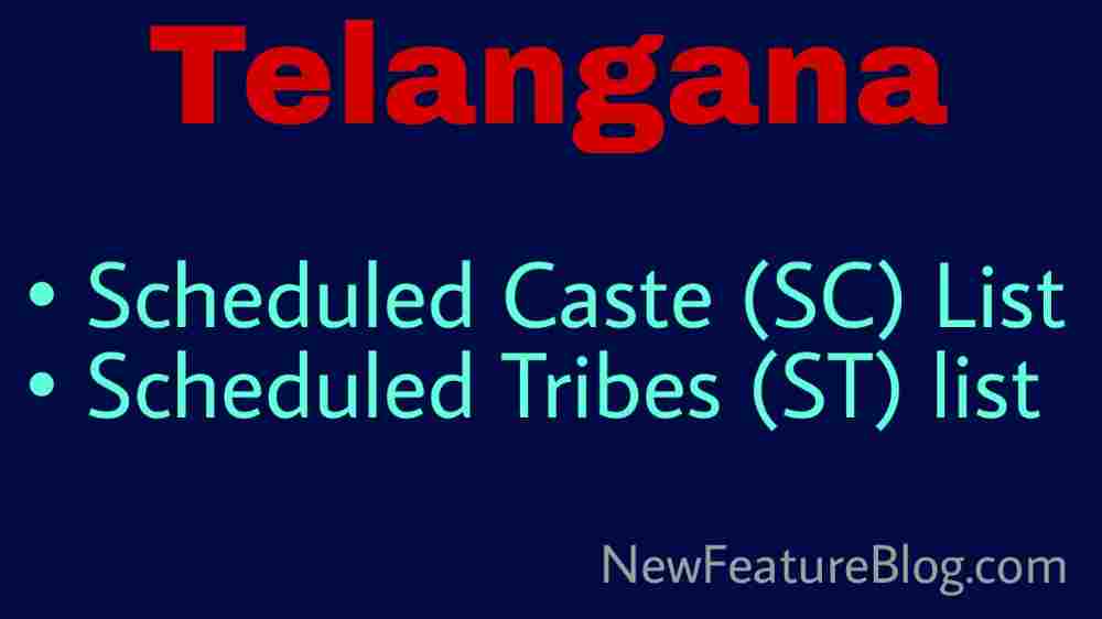 Telangana sc st caste list